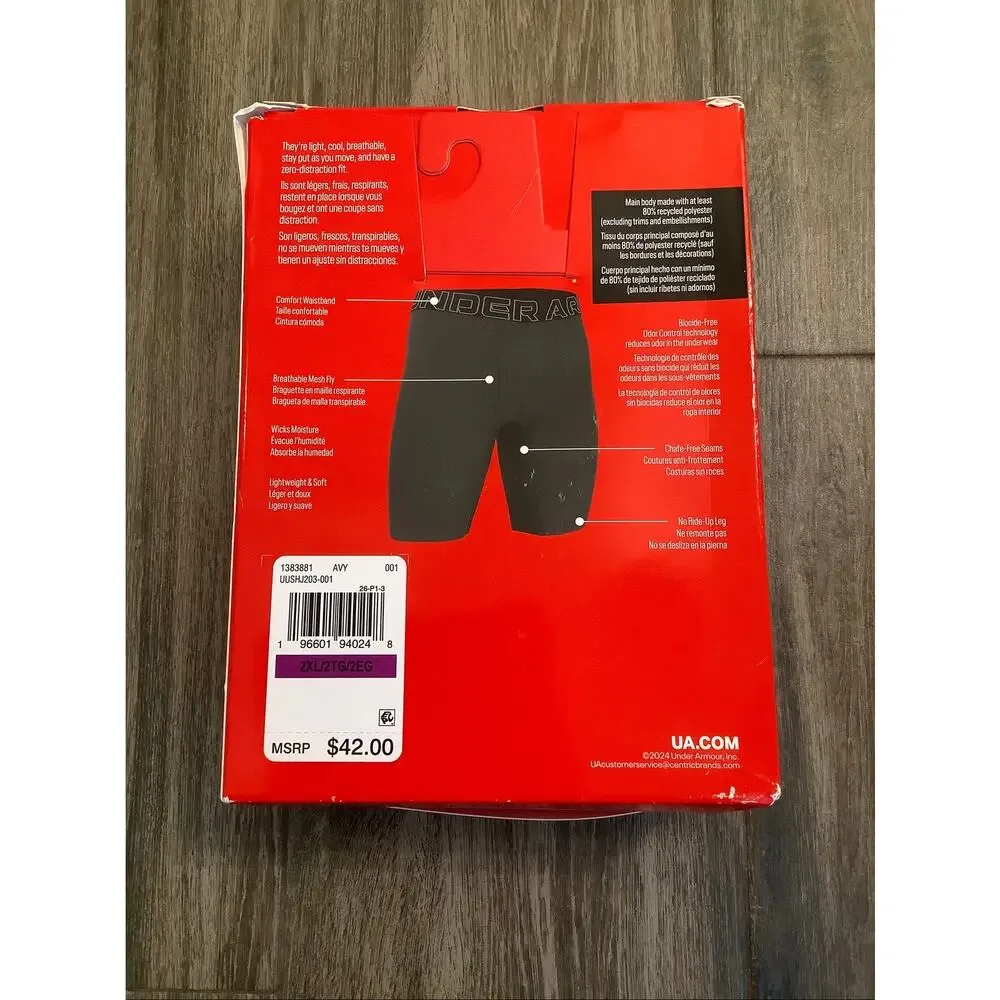 Under Armour Men's 2XL Gray 3 Pack Performance Tech Print Boxerjock Briefs P2-4